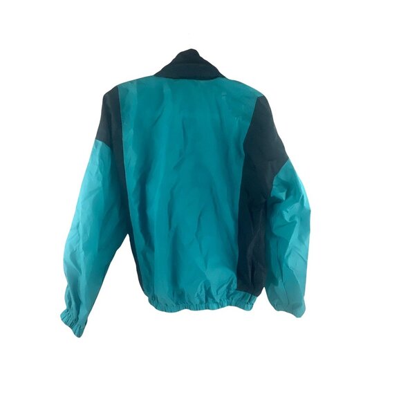 Puma Men's Vintage 80s Windbreaker Jacket Teal Black Nylon Full Zip M Outdoor - Picture 6 of 6